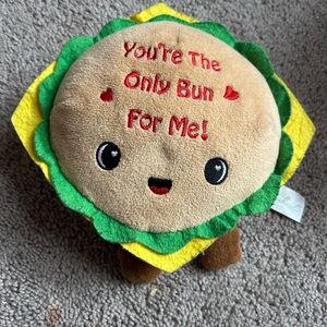 Cute Burger Plush Toy Lot of Valentines Stuffies